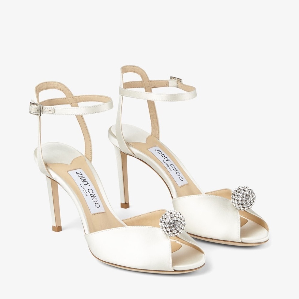 Jimmy Choo Sacora Crystal Embellished Heel - Picture 1 of 13
